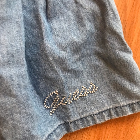 Baby Guess Denim Off The Shoulder Dress 12M - Picture 5 of 6